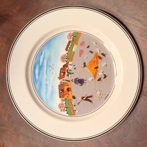 Villeroy & Boch Design Naif Plate #3 - Country Yard, 8.25 in